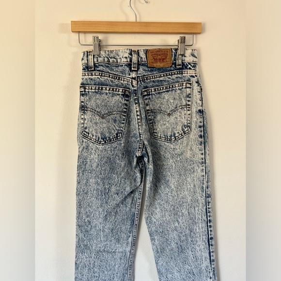 Levi's 505 Vintage Student Fit Pants Acid Wash Straight Leg Jeans Size W27XL28 - Picture 5 of 8